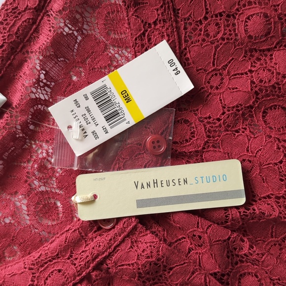 VanHeusen Studio Women's Lace Shirt - Picture 4 of 10